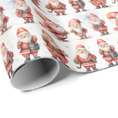 Weihnachtsweihnachtsmann Spaß santa claus Geschenkpapier (Rolleneckpunkt)