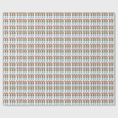 WeihnachtsWeihnachtsmann Topiary Ginger Jar Geschenkpapier (Flach)