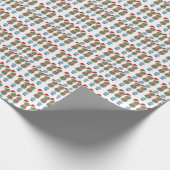 WeihnachtsWeihnachtsmann Topiary Ginger Jar Geschenkpapier (Ecke)