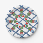 WeihnachtsWeihnachtsmann Topiary Ginger Jar Pappteller (Vorderseite)