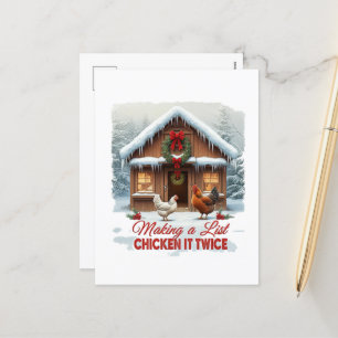 Weihnachtsweihnachtsmannsliste des Weihnachtsmanns Feiertagspostkarte