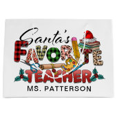 Weihnachtsweihnachtsnamen der Lieblingslehrer des Große Geschenktüte (Vorderseite)