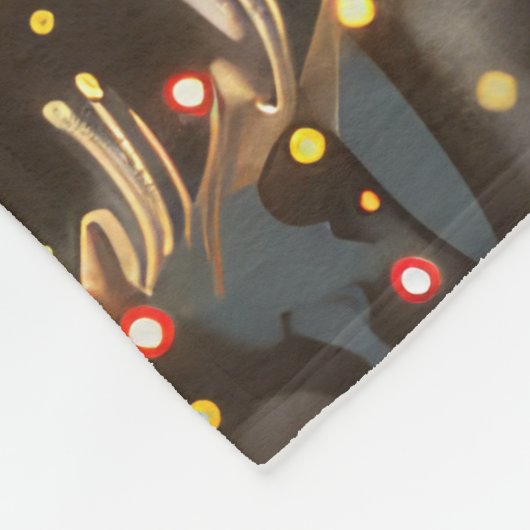 Weihnachtsweihnachtsreise Fleecedecke (Ecke)