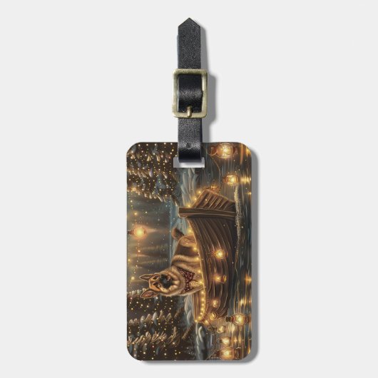 Weihnachtsweihnachtsreise Gepäckanhänger (Vorderseite vertikal)