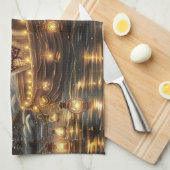 Weihnachtsweihnachtsreise Geschirrtuch (Viertel Falte)