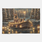 Weihnachtsweihnachtsreise Geschirrtuch (Horizontal)