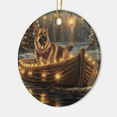 Weihnachtsweihnachtsreise Keramik Ornament (Links)