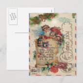 Weihnachtsweihnachtsreise Postkarte Weihnachtsmann (Vorne/Hinten)