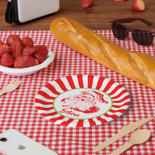 Weihnachtsweihnachtsschild "Glaube" Pappteller (Picknick)