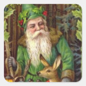 Weihnachtsweihnachtssticker Quadratischer Aufkleber (Vorderseite)