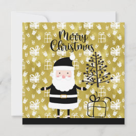 Weihnachtsweihnachtsthema Schwarz und Gold Feiertagskarte