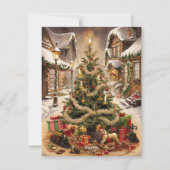 Weihnachtsweihnachtstradition Feiertagskarte (Rückseite)