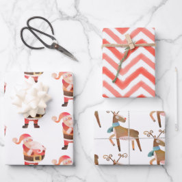 Weihnachtsweihnachtsweih Geschenkpapier Set