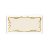 Weihnachtsweihnachtsweih, Gold Border Blank Adressaufkleber (Vorne)