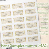 Weihnachtsweihnachtsweih, Gold Border Blank Adressaufkleber