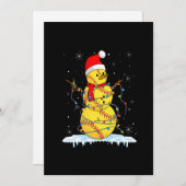 Weihnachtsweihnachtsweih Snowman Weihnachtsbeleuch Feiertagskarte (Vorne/Hinten)