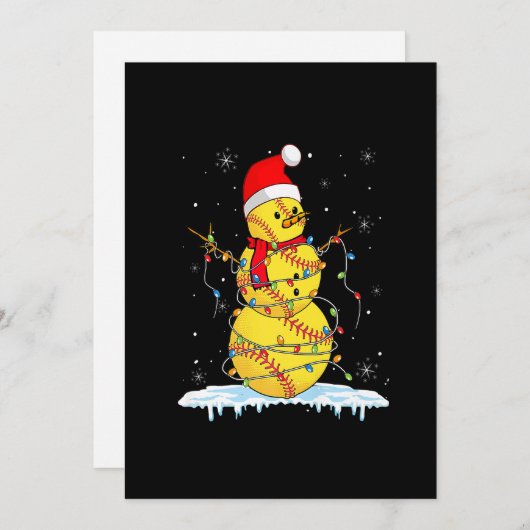 Weihnachtsweihnachtsweih Snowman Weihnachtsbeleuch Feiertagskarte (Vorne/Hinten)
