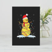 Weihnachtsweihnachtsweih Snowman Weihnachtsbeleuch Feiertagskarte (Stehend Vorderseite)