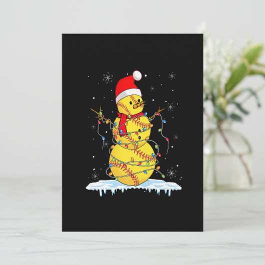 Weihnachtsweihnachtsweih Snowman Weihnachtsbeleuch Feiertagskarte (Stehend Vorderseite)