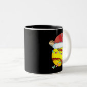 Weihnachtsweihnachtsweihe - Weihnachtsmannmütze Re Zweifarbige Tasse (VorderseiteRechts)