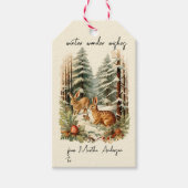 Weihnachtsweihnachtsweihnachtsfest Name Geschenkanhänger (Vorderseite)