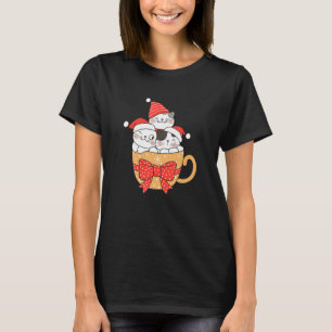 WeihnachtsWeihnachtsWeihnachtskatzen Weihnachtsman T-Shirt