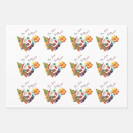 WeihnachtsWeihnachtsWeihnachtsmann nach und nach N Geschenkpapier Set