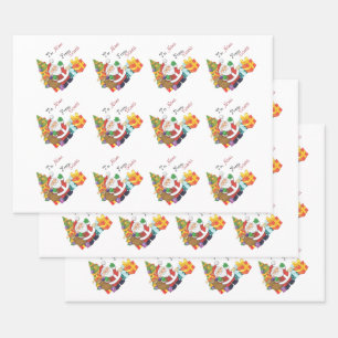 WeihnachtsWeihnachtsWeihnachtsmann nach und nach N Geschenkpapier Set