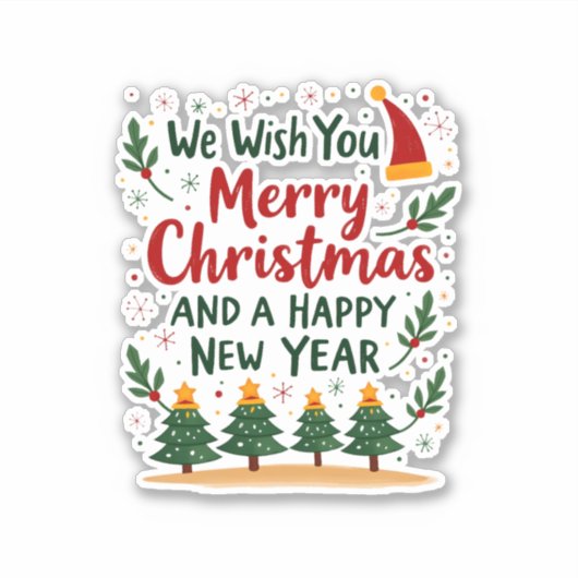 WeihnachtsWeihnachtsWeihnachtsWeihnachtsWeihnachts Aufkleber (Vorderseite)