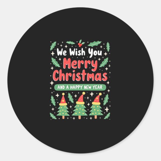 WeihnachtsWeihnachtsWeihnachtsWeihnachtsWeihnachts Runder Aufkleber (Vorderseite)
