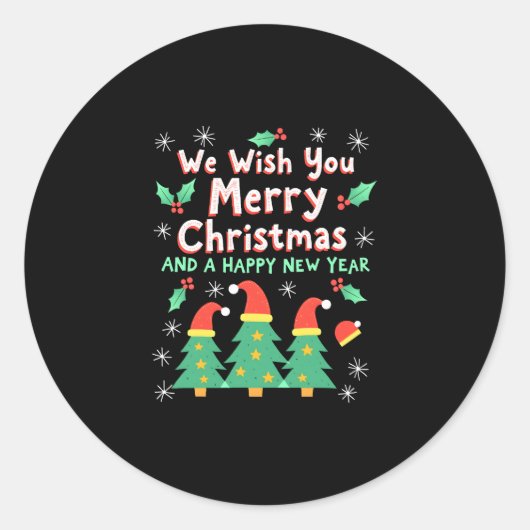 WeihnachtsWeihnachtsWeihnachtsWeihnachtsWeihnachts Runder Aufkleber (Vorderseite)