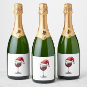 WeihnachtsWeihnachtsWeihnachtsWeihnachtsWeihnachts Schaumweinetikett (Flaschen)