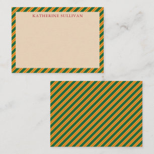 Weihnachtsweihnachtswein Pinstripes flache Note Ka Mitteilungskarte