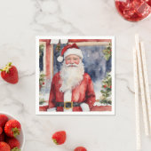 Weihnachtsweihnachtszeitung des Weihnachtsmanns Serviette (Beispiel)