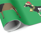 Weihnachtsweihnachtsziege Geschenkpapier (Rolleneckpunkt)
