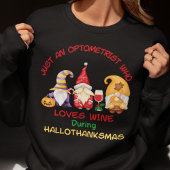 Weihnachtswein aus Optometristen Hallothanksmas Sweatshirt