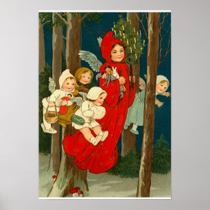 Weihnachtswein aus Vintage Poster