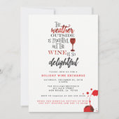 Weihnachtswein-Austausch-Party Einladung (Vorderseite)