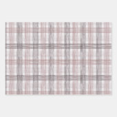 Weihnachtswein Berry Gray Rose Abstrakt Kariert Geschenkpapier Set (Vorderseite 3)