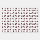 Weihnachtswein Berry Gray Rose Abstrakt Kariert Geschenkpapier Set (Vorderseite 2)