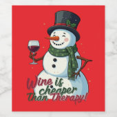 Weihnachtswein billiger Wein Weinetikett (Einzelnes Label)