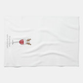 Weihnachtswein, das Gejammer für das Hirsch des We Geschirrtuch (Horizontal)