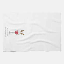 Weihnachtswein, das Gejammer für das Hirsch des We Geschirrtuch