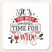 Weihnachtswein-Feier Rechteckiger Pappuntersetzer (Vorderseite)