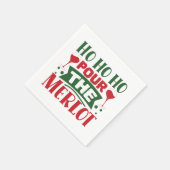 Weihnachtswein Feiertag Serviette (Ecke)