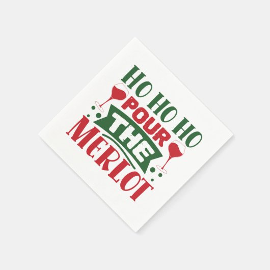 Weihnachtswein Feiertag Serviette (Ecke)