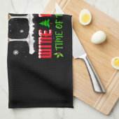 Weihnachtswein - Funny Xmas Alkohol Pajama PJ Tops Geschirrtuch (Viertel Falte)