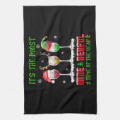 Weihnachtswein - Funny Xmas Alkohol Pajama PJ Tops Geschirrtuch (Vertikal)