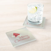 Weihnachtswein Glasuntersetzer (Schrägansicht)