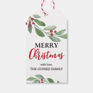 Weihnachtswein Grüne Geschenk Tag Geschenkanhänger